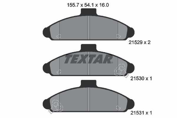 set placute frana,frana disc 2152901 TEXTAR
