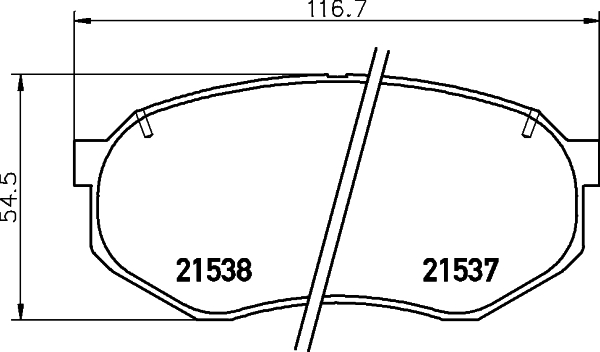 set placute frana,frana disc 2153702 TEXTAR