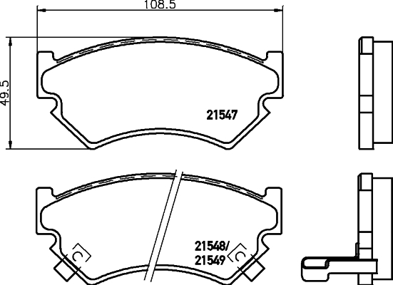 set placute frana,frana disc 2154701 TEXTAR