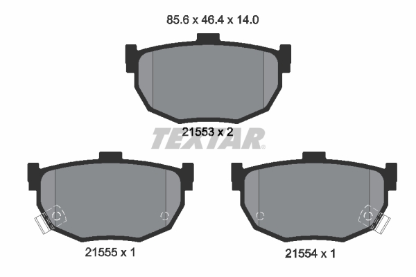 Set placute frana,frana disc 2155301 TEXTAR