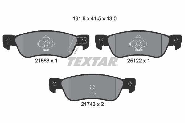 set placute frana,frana disc 2156301 TEXTAR