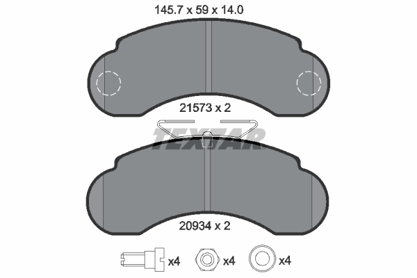 Set placute frana,frana disc 2157302 TEXTAR