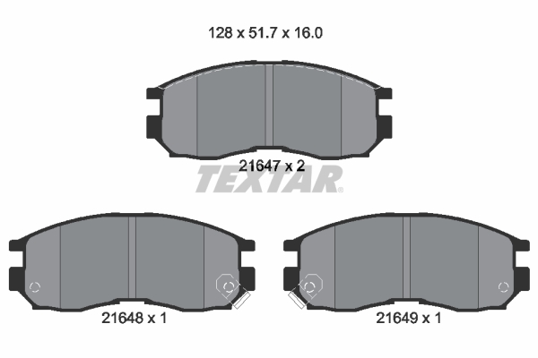 Set placute frana,frana disc 2164701 TEXTAR