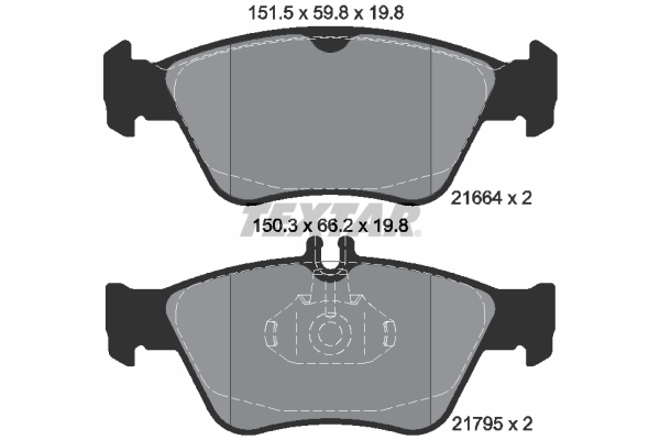 Set placute frana,frana disc 2166404 TEXTAR