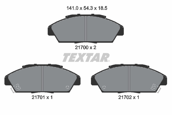 set placute frana,frana disc 2170001 TEXTAR