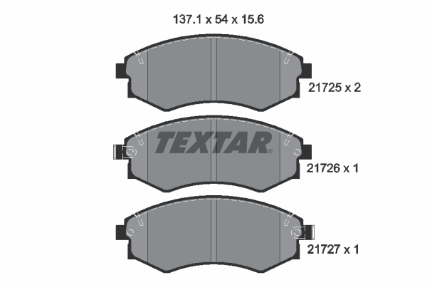 Set placute frana,frana disc 2172502 TEXTAR