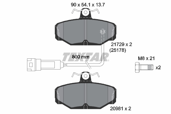 set placute frana,frana disc 2172901 TEXTAR