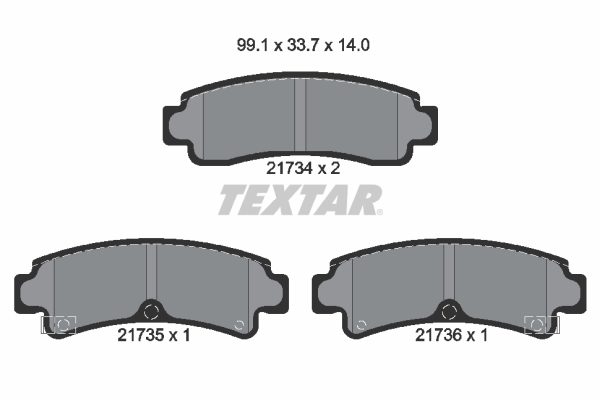 set placute frana,frana disc 2173401 TEXTAR