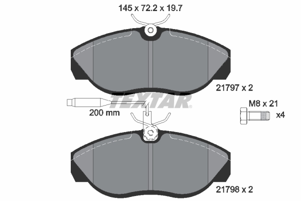 Set placute frana,frana disc 2179701 TEXTAR