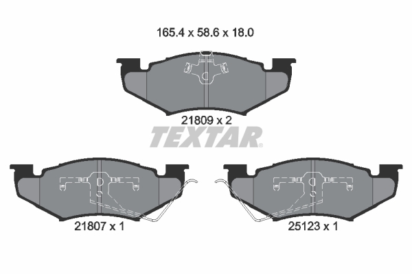 set placute frana,frana disc 2180902 TEXTAR