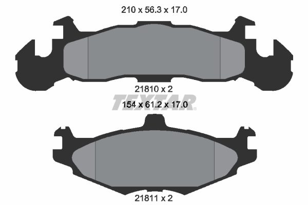set placute frana,frana disc 2181001 TEXTAR