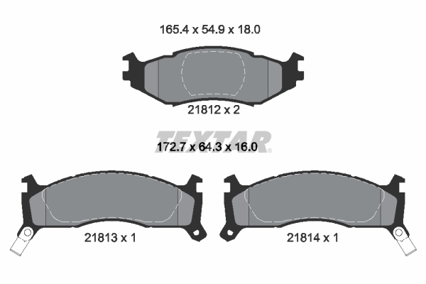 set placute frana,frana disc 2181201 TEXTAR