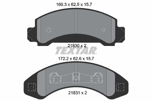 set placute frana,frana disc 2183001 TEXTAR