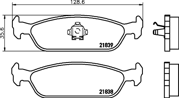 set placute frana,frana disc 2183801 TEXTAR