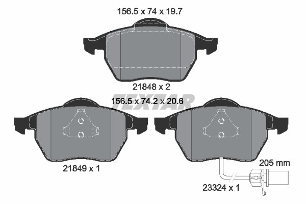 Set placute frana,frana disc 2184903 TEXTAR