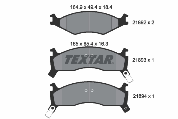 set placute frana,frana disc 2189202 TEXTAR