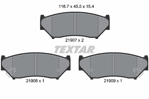 Set placute frana,frana disc 2190701 TEXTAR