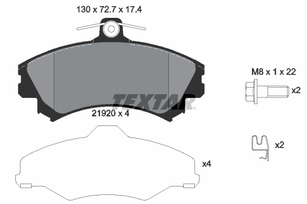 Set placute frana,frana disc 2192003 TEXTAR