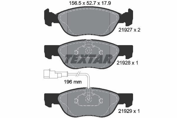 Set placute frana,frana disc 2192701 TEXTAR