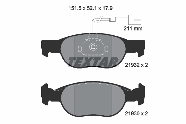 set placute frana,frana disc 2193201 TEXTAR