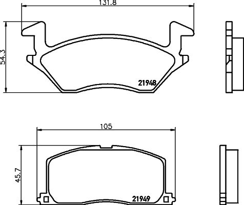 set placute frana,frana disc 2194801 TEXTAR