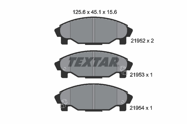 set placute frana,frana disc 2195202 TEXTAR