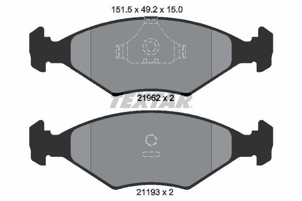 Set placute frana,frana disc 2196202 TEXTAR