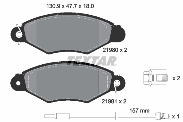 Set placute frana,frana disc 2198003 TEXTAR