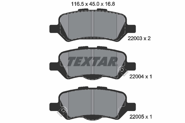 Set placute frana,frana disc 2200301 TEXTAR