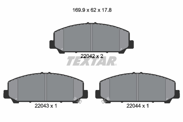 Set placute frana,frana disc 2204201 TEXTAR