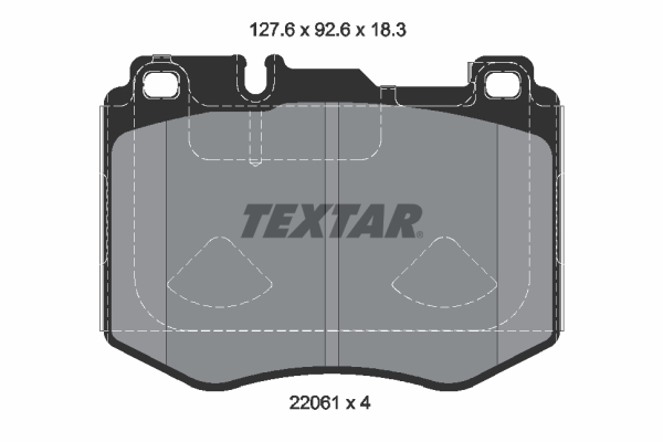 Set placute frana,frana disc 2206103 TEXTAR