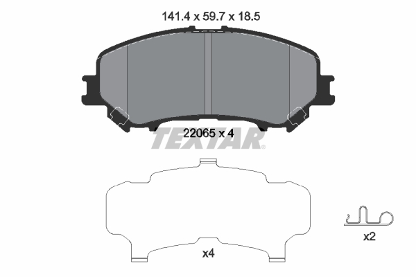 Set placute frana,frana disc 2206501 TEXTAR