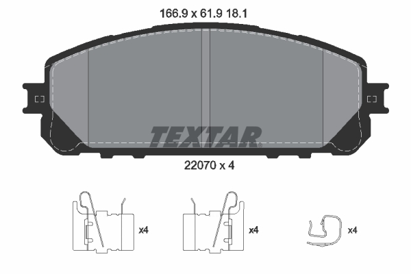 Set placute frana,frana disc 2207001 TEXTAR