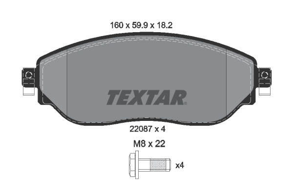 Set placute frana,frana disc 2208701 TEXTAR