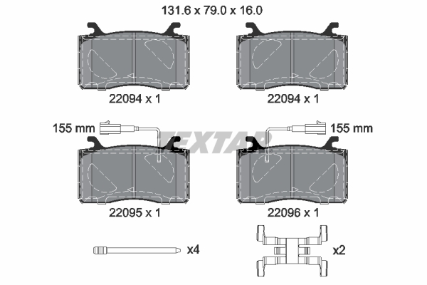 Set placute frana,frana disc 2209401 TEXTAR