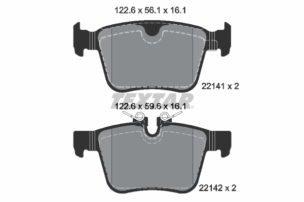 Set placute frana,frana disc 2214101 TEXTAR