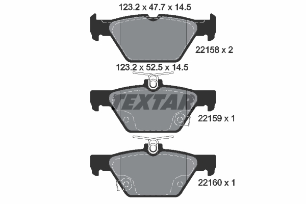 Set placute frana,frana disc 2215801 TEXTAR