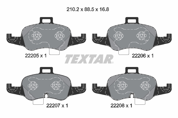 Set placute frana,frana disc 2220501 TEXTAR