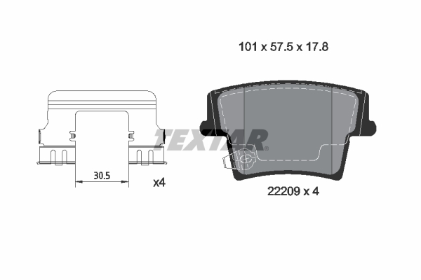 Set placute frana,frana disc 2220903 TEXTAR