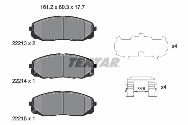 Set placute frana,frana disc 2221301 TEXTAR