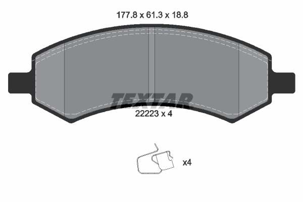 Set placute frana,frana disc 2222301 TEXTAR