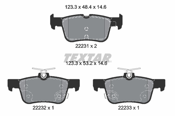 Set placute frana,frana disc 2223103 TEXTAR