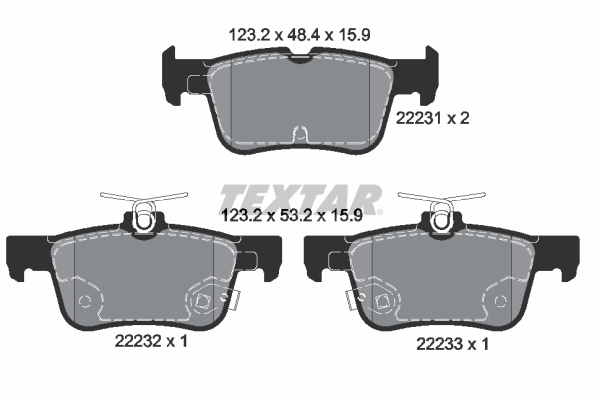 Set placute frana,frana disc 2223101 TEXTAR