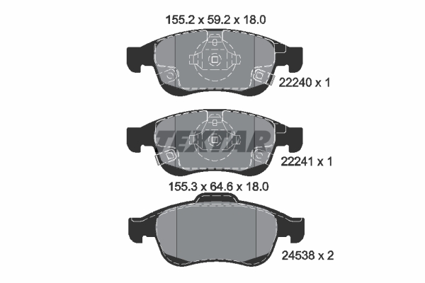 Set placute frana,frana disc 2224001 TEXTAR