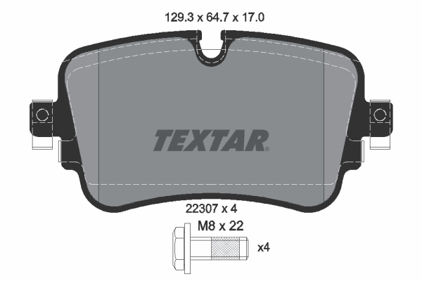 Set placute frana,frana disc 2230701 TEXTAR