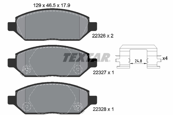 Set placute frana,frana disc 2232601 TEXTAR