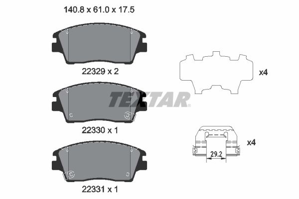 Set placute frana,frana disc 2232901 TEXTAR