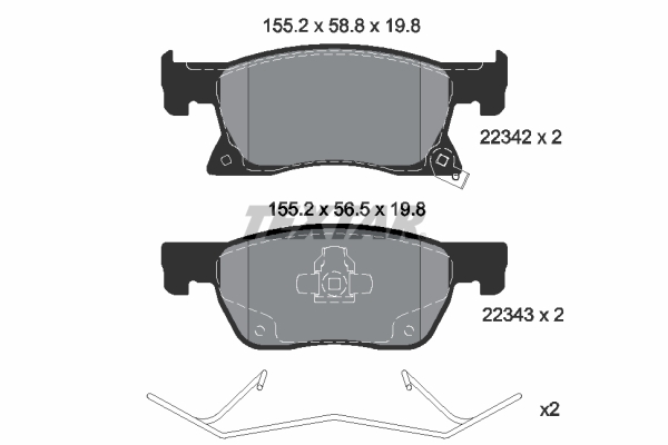 Set placute frana,frana disc 2234201 TEXTAR