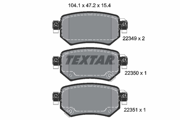 Set placute frana,frana disc 2234901 TEXTAR