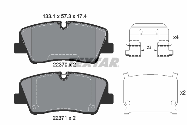 Set placute frana,frana disc 2237001 TEXTAR